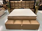 Luxe Boxspring Calvin 180x200cm NIEUW - Complete set UNIEK, Huis en Inrichting, Slaapkamer | Boxsprings, Nieuw, Beige, 180 cm