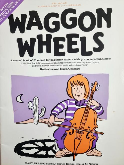 Waggon Wheels Cello Boek - Nieuwstaat, Muziek en Instrumenten, Bladmuziek, Zo goed als nieuw, Les of Cursus, Populair, Piano, Cello