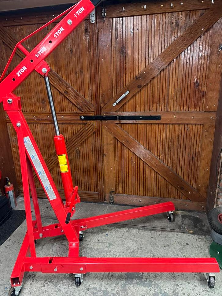 2Tons motortakel / werkplaatskraan inklapbaar, Auto diversen, Autogereedschap, Nieuw, Ophalen