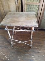 bamboe tafeltje, Huis en Inrichting, Tafels | Bijzettafels, Overige materialen, Gebruikt, Vintage / antiek / koloniaal, 60 cm of meer