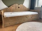 1 persoons bed met lade onderin, Ophalen, Eenpersoons, 210 cm, Hout