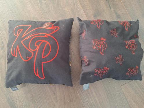 Knolpower Kussentjes - KP Logo & Smileys, Huis en Inrichting, Woonaccessoires | Kussens, Gebruikt, Zwart, Rechthoekig, Ophalen