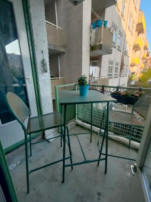 Tuinset/balkonset - Tafel en 2 stoelen, Tuin en Terras, Tuinsets en Loungesets, Gebruikt, Tuinset, Overige materialen, 2 zitplaatsen