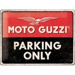 Moto Guzzi parking only relief reclamebord van metaal deco