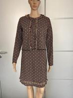 H103 Nieuw: Compagnia Italiana maat 36=S Set: jurk+vest, Kleding | Dames, Bruin, Nieuw, Compagnia Italiana, Ophalen of Verzenden