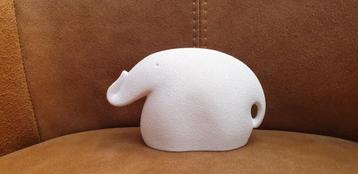 Olifant, strak, modern design, wit, 14 x 9 cm gaaf interieur beschikbaar voor biedingen