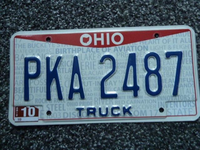 Kentekenplaat licenseplate Ohio Truck 1 USA, Verzamelen, Automerken, Motoren en Formule 1, Gebruikt, Auto's, Verzenden