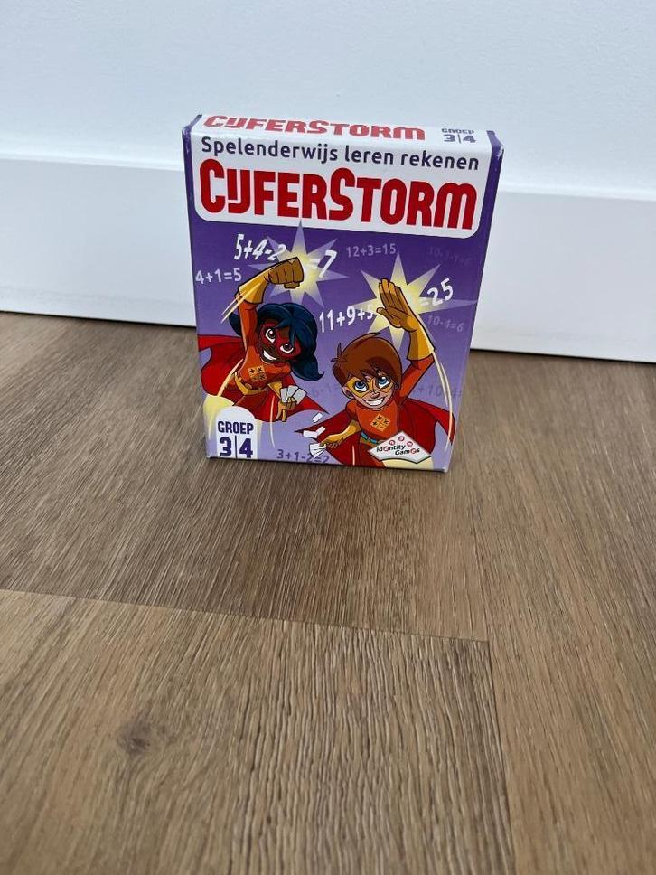 Cijferstorm, Hobby en Vrije tijd, Gezelschapsspellen | Kaartspellen, Zo goed als nieuw, Een of twee spelers, Ophalen