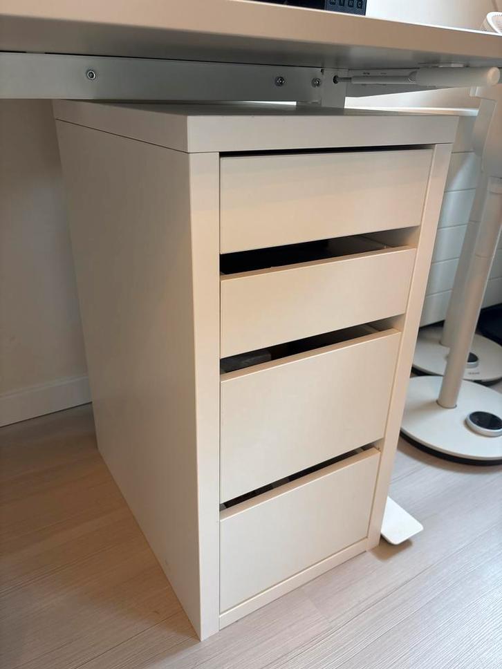Micke Ladeblok ZONDER Wielen - Wit, Huis en Inrichting, Kasten | Dressoirs, Zo goed als nieuw, Minder dan 50 cm, 50 tot 75 cm