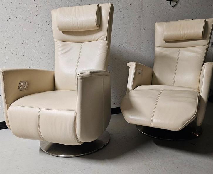 Set Prominent Luxe Sta-op Stoelen Set - Gratis Bezorging, Huis en Inrichting, Fauteuils, Zo goed als nieuw, Leer, 50 tot 75 cm