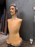 Vintage piloten etalagepop buste met bril (90cm), Ophalen of Verzenden, Gebruikt, Overige typen