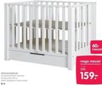 Baby box Bopita wit met lade en boxkleden, Ophalen, Gebruikt, Rechthoekig, In hoogte verstelbaar