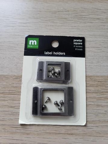 Making Memories Label Holders Pewter Square #23217 beschikbaar voor biedingen