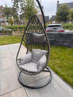 Hangstoel / relaxstoel / ei-stoel, Huis en Inrichting, Stoelen, Ophalen, Riet of Rotan, Zwart, Zo goed als nieuw