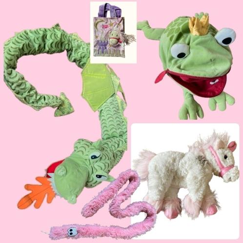 Ikea draak en kikker ; Eenhoorn Anna Club plush ; roze slang, Kinderen en Baby's, Speelgoed | Knuffels en Pluche, Zo goed als nieuw