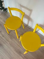 Gele houten stoelen set Ikea PS, Huis en Inrichting, Stoelen, Ophalen, Zo goed als nieuw, Overige kleuren, Twee