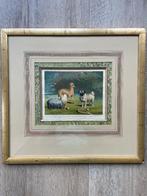 Antieke prent van honden, Ophalen of Verzenden