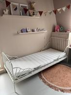 Ikea Minnen meegroei bed incl matras, lattenbodem&beschermer, Gebruikt, 70 tot 85 cm, 180 cm of meer, Ophalen