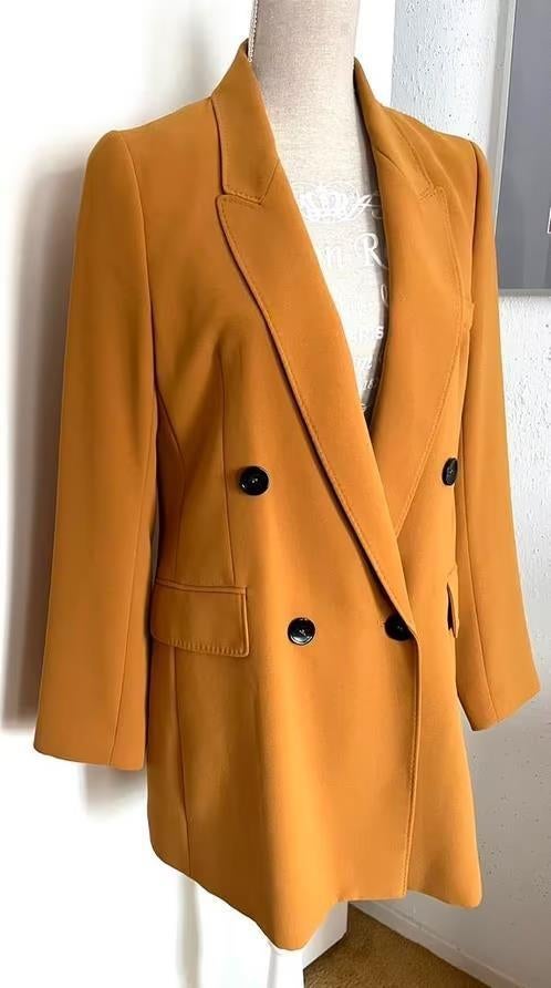 Zara okergeel jasje maat 36/38, Kleding | Dames, Jasjes, Kostuums en Pakken, Geel, Ophalen of Verzenden, Zo goed als nieuw, Jasje