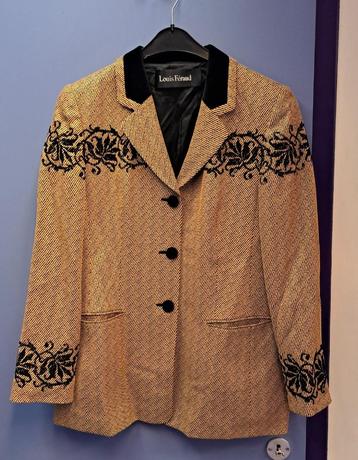 Louis Feraud designer blazer goudkleurig zwart mt 42 47853 beschikbaar voor biedingen