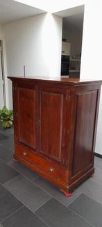 teak koloniale tv kast met lade hoogte 120 breed 82 60 diep, Huis en Inrichting, Kasten | Dressoirs, Ophalen of Verzenden, Zo goed als nieuw