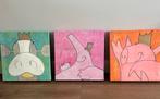 3x schilderij beestenwerk, Kinderen en Baby's, Kinderkamer | Inrichting en Decoratie, Ophalen of Verzenden, Wanddecoratie