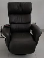 Easyswing donkergrijze elektrische relaxstoel, Huis en Inrichting, Fauteuils, Ophalen, Zo goed als nieuw, Leer