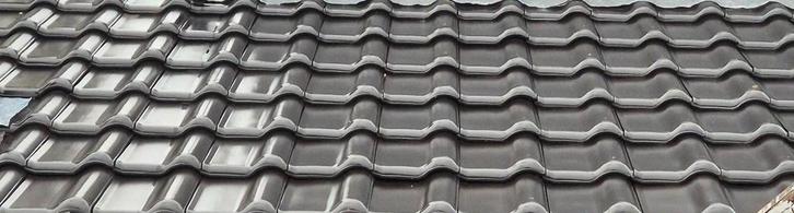 (200 stuks) Alegra 10 Zwart Verglaasd Dakpannen, Doe-het-zelf en Verbouw, Dakpannen en Dakbedekking, Nieuw, Dakpannen, Steen of Klei