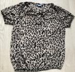 Leuke blouse met panterprint maat M van John Cabot, Kleding | Dames, Maat 38/40 (M), Zwart, Ophalen of Verzenden, Zo goed als nieuw