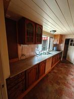 Gratis keuken af te halen met apparatuur, Ophalen, Gebruikt, Bruin, Enkelwandige keuken