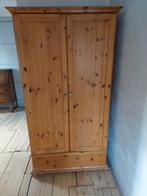 Grenen kledingkast, Huis en Inrichting, Kasten | Kledingkasten, Ophalen, Gebruikt, 50 tot 100 cm, Met hangruimte