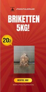 Houtbriketten/haardhout, 5 kg Slechts €2 per stuk!, Tuin en Terras, Haardhout, Minder dan 3 m³, Ophalen, Overige houtsoorten, Blokken