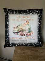Kerst kussen Polar Express, Huis en Inrichting, Woonaccessoires | Kussens, Ophalen of Verzenden, Nieuw, Zwart, Vierkant