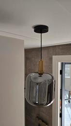 Mooie hanglamp smoke glas design hotel chique goud accent, Ophalen, Glas, Minder dan 50 cm