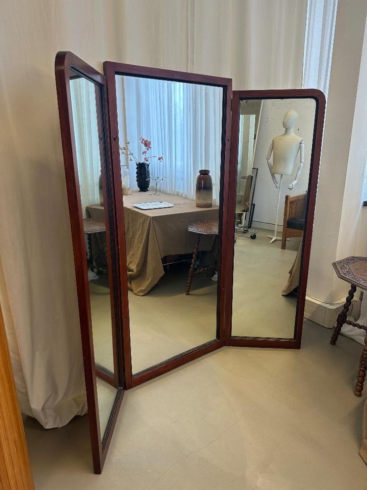 Zeldzame antieke Bijenkorf spiegel, Antiek en Kunst, Antiek | Spiegels, 100 tot 150 cm, 150 tot 200 cm, Rechthoekig, Ophalen