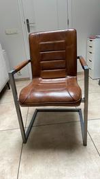 Leren eetkamerstoelen, Huis en Inrichting, Stoelen, Overige kleuren, Leer, Ophalen of Verzenden, Zo goed als nieuw