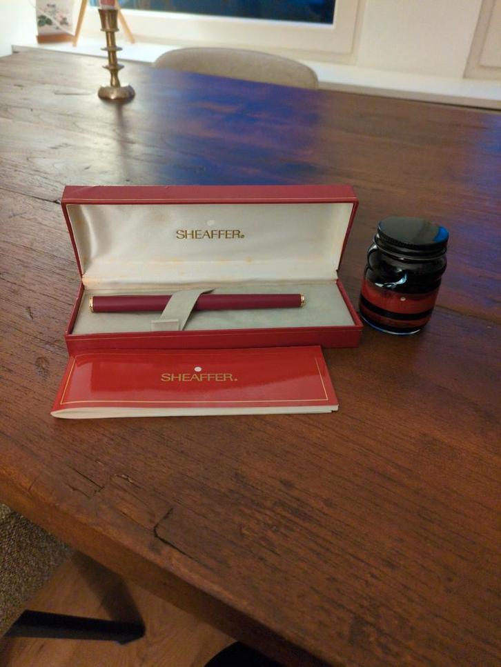 Complete Luxe Sheaffer Fashion I Set Met Skrip inkt, Verzamelen, Pennenverzamelingen, Gebruikt, Vulpen, Sheaffer, Met doosje, Ophalen of Verzenden