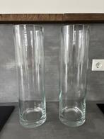 cilinder glas, Huis en Inrichting, Woonaccessoires | Vazen, Ophalen, Gebruikt, Overige kleuren, 50 tot 75 cm