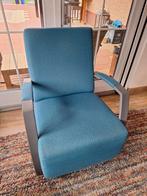 Petrol fauteuil met 2 hockers poef, Stof, Zo goed als nieuw, 50 tot 75 cm, Ophalen