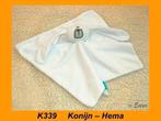 K339 Konijn - Hema : wit badstof konijntje (doekje), Ophalen, Konijn