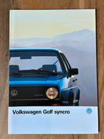 Volkswagen VW Golf Syncro brochure 8/86, Verzenden, Zo goed als nieuw, Volkswagen