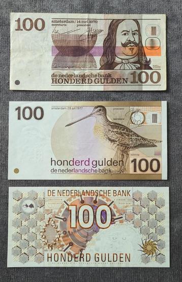 3 x 100 gulden nederland beschikbaar voor biedingen