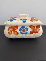 Gründstadt Art-deco keramische koekdoos bloemintwerp, Ophalen of Verzenden