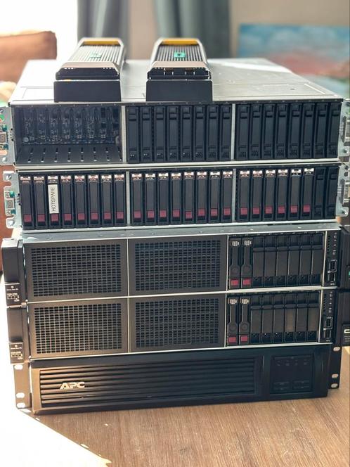 5x hp dl380 + msa 2052 (48TB) + switch + ups, Computers en Software, Servers, Zo goed als nieuw, 2 tot 3 Ghz, 512 GB, Hot swappable onderdelen