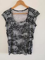 Prachtige Top No Man's Land Zwart wit Korte mouw. Large.ZGAN, Kleding | Dames, Tops, Zwart, Maat 42/44 (L), Ophalen of Verzenden
