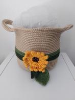 Zelfgehaakte Schoudertas/ mand bloem, Ophalen of Verzenden, Zo goed als nieuw