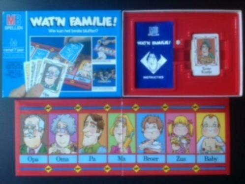 Wat 'n familie, blufspel met tante Kaat (MB), Hobby en Vrije tijd, Gezelschapsspellen | Bordspellen, Gebruikt, Verzenden