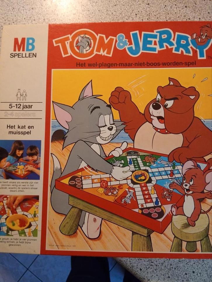 Tom en Jerry mens erger je niet, Hobby en Vrije tijd, Gezelschapsspellen | Bordspellen, Gebruikt, Een of twee spelers, Drie of vier spelers