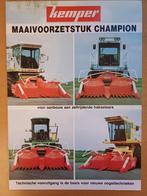 Folder Kemper maaivoorzetstuk Champion, Ophalen of Verzenden, Gelezen, Tractor en Landbouw