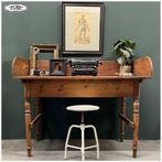 Oude werktafel uit sigarenfabriek Tafel Bureau Sidetable, Antiek en Kunst, Curiosa en Brocante, Ophalen